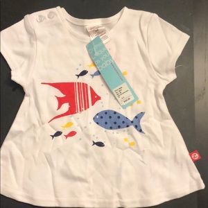 Zutano angel fish screen tee. New with tags.
